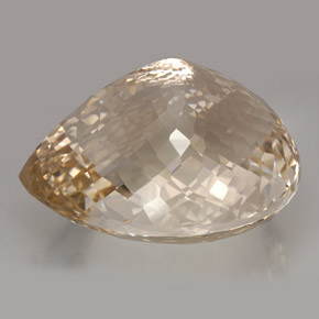437.40캐럿 천연 라이트 샴페인 토파즈, 배 모양, 49.3×41.1 mm, IF