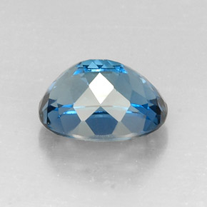 7.83캐럿 천연 런던 블루 토파즈, 타원형 컷, 12.8×10.1 mm, VVS-VS