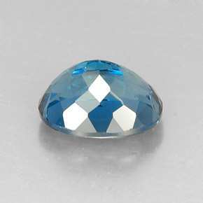 7.16캐럿 천연 런던 블루 토파즈, 타원형 컷, 12.7×9.8 mm, VVS