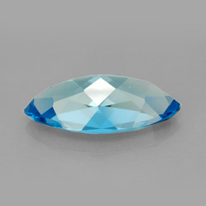 6.54캐럿 천연 스위스 블루 토파즈, 마퀴즈, 17.9×9.1 mm, VVS