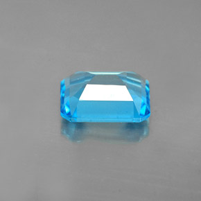 1.91캐럿 천연 스위스 블루 토파즈, 에메랄드 컷, 8.1×6 mm, VVS
