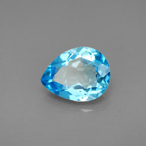 2.78캐럿 천연 스위스 블루 토파즈, 배 모양, 10.2×7.9 mm, VVS