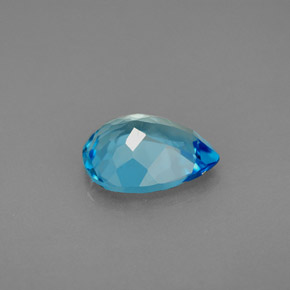 2.78캐럿 천연 스위스 블루 토파즈, 배 모양, 10.2×7.9 mm, VVS