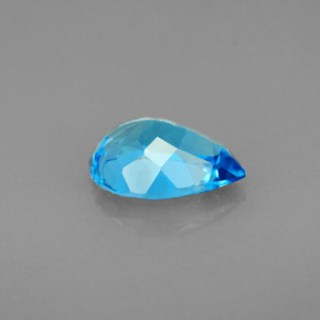 2.13캐럿 천연 스위스 블루 토파즈, 배 모양, 9.8×6.8 mm, VVS