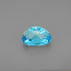 2.24캐럿 천연 스위스 블루 토파즈, 타원형 컷, 8.2×6.1 mm, VS-SI
