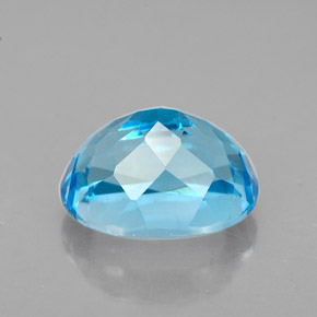 2.98캐럿 천연 스위스 블루 토파즈, 타원형 컷, 9.2×7.1 mm, VVS