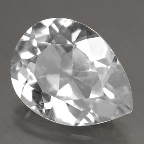 8.70캐럿 천연 화이트 토파즈, 배 모양, 15.6×11.8 mm, VVS