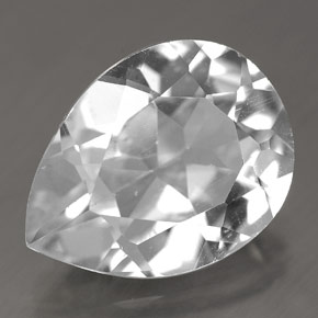 8.70캐럿 천연 화이트 토파즈, 배 모양, 15.6×11.8 mm, VVS