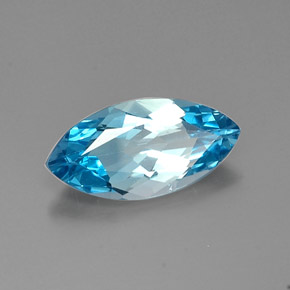 4.90캐럿 천연 스위스 블루 토파즈, 마퀴즈, 17.1×8.5 mm, VVS