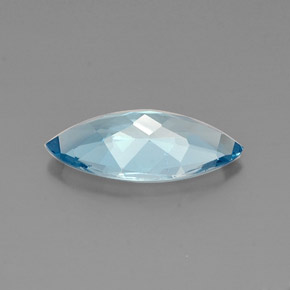4.90캐럿 천연 스위스 블루 토파즈, 마퀴즈, 17.1×8.5 mm, VVS