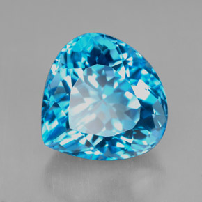 8.54캐럿 천연 스위스 블루 토파즈, 배 모양, 12.3×12 mm, IF