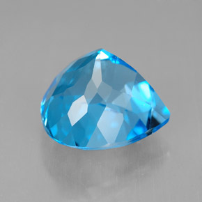 8.54캐럿 천연 스위스 블루 토파즈, 배 모양, 12.3×12 mm, IF