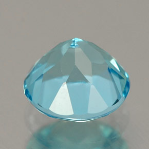 1.12캐럿 천연 스위스 블루 토파즈, 라운드 컷, 5.95 mm, IF