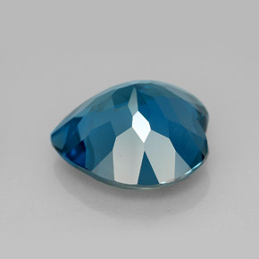 12.92캐럿 천연 런던 블루 토파즈, 하트 모양, 15.1×15 mm, VVS