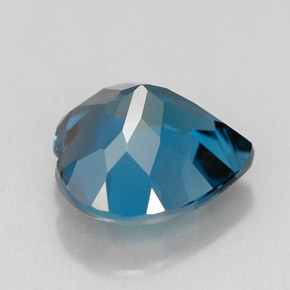 4.12캐럿 천연 런던 블루 토파즈, 하트 모양, 10.1×10 mm, VVS