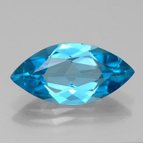 5.68캐럿 천연 스위스 블루 토파즈, 마퀴즈, 18.1×9.1 mm, VVS-VS