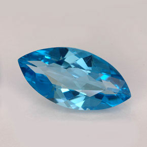 6.26캐럿 천연 스위스 블루 토파즈, 마퀴즈, 18.1×9.2 mm, VVS