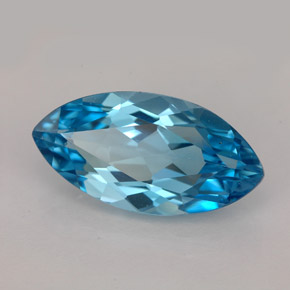 6.65캐럿 천연 스위스 블루 토파즈, 마퀴즈, 18.1×9.2 mm, VVS