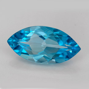 6.31캐럿 천연 스위스 블루 토파즈, 마퀴즈, 18.1×9.2 mm, IF