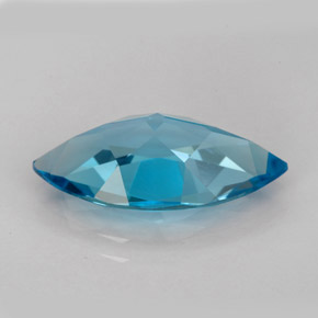 6.31캐럿 천연 스위스 블루 토파즈, 마퀴즈, 18.1×9.2 mm, IF