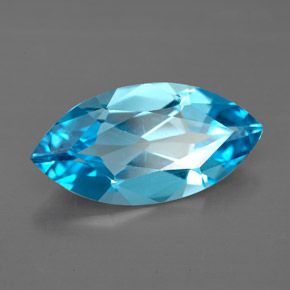 5.75캐럿 천연 스위스 블루 토파즈, 마퀴즈, 18.1×9.1 mm, VVS