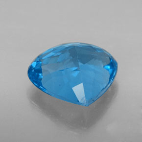 7.50캐럿 천연 스위스 블루 토파즈, 배 모양, 12.7×12.7 mm, VVS