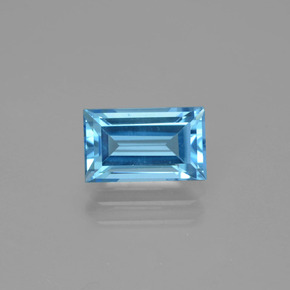 1.96캐럿 천연 스위스 블루 토파즈, 바게트, 8.8×5.3 mm, VVS-VS