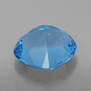8.71캐럿 천연 스위스 블루 토파즈, 배 모양, 13.2×12.2 mm, VVS-VS