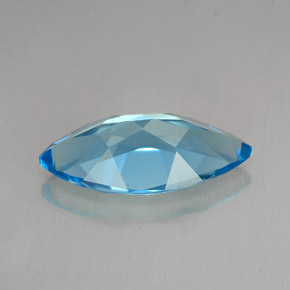6.83캐럿 천연 스위스 블루 토파즈, 마퀴즈, 18×9.2 mm, VVS-VS