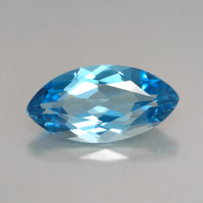 6.80캐럿 천연 스위스 블루 토파즈, 마퀴즈, 18.1×9.1 mm, VVS-VS