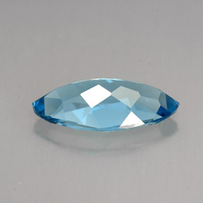 6.80캐럿 천연 스위스 블루 토파즈, 마퀴즈, 18.1×9.1 mm, VVS-VS