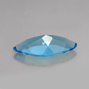5.94캐럿 천연 스위스 블루 토파즈, 마퀴즈, 17.9×8.7 mm, VVS-VS