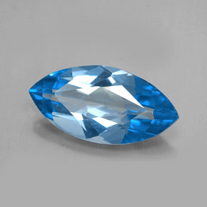 6.35캐럿 천연 스위스 블루 토파즈, 마퀴즈, 18×9.1 mm, VVS-VS