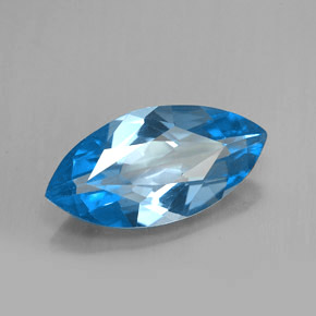 6.35캐럿 천연 스위스 블루 토파즈, 마퀴즈, 18×9.1 mm, VVS-VS