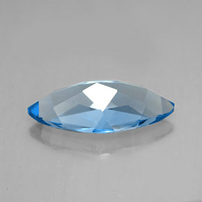 6.35캐럿 천연 스위스 블루 토파즈, 마퀴즈, 18×9.1 mm, VVS-VS