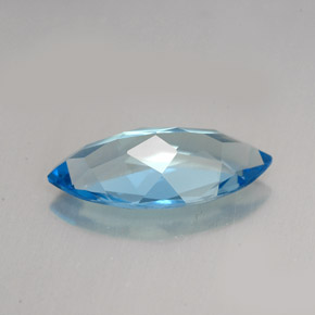 6.01캐럿 천연 스위스 블루 토파즈, 마퀴즈, 18×9.1 mm, VVS-VS