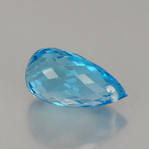 2.40캐럿 천연 스위스 블루 토파즈, 브리올레트, 10×5.4 mm, VVS