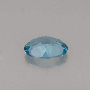 1.42캐럿 천연 런던 블루 토파즈, 타원형 컷, 8.3×6.1 mm, VVS