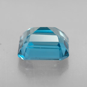 1.94캐럿 천연 런던 블루 토파즈, 에메랄드 컷, 7.5×6 mm, VVS