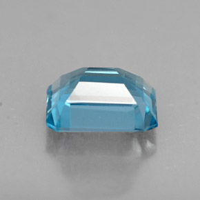 1.69캐럿 천연 런던 블루 토파즈, 에메랄드 컷, 7.5×6 mm, VVS