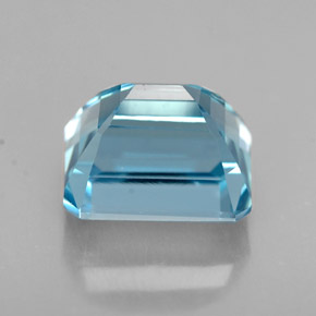 2.62캐럿 천연 스위스 블루 토파즈, 에메랄드 컷, 7.9×6 mm, VVS