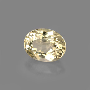 2.33캐럿 천연 라이트 옐로우 토파즈, 타원형 컷, 8.8×6.8 mm, VVS