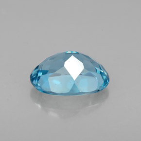 1.81캐럿 천연 런던 블루 토파즈, 타원형 컷, 8.5×6.6 mm, VVS-VS