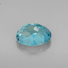 1.81캐럿 천연 런던 블루 토파즈, 타원형 컷, 8.1×6.3 mm, VVS-VS