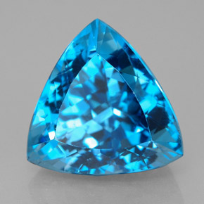 9.40캐럿 천연 스위스 블루 토파즈, 트릴리언, 12.6×12 mm, VVS
