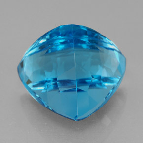 9.40캐럿 천연 스위스 블루 토파즈, 트릴리언, 12.6×12 mm, VVS