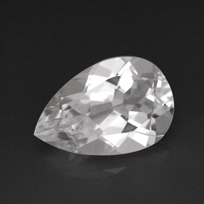 3.63캐럿 천연 화이트 토파즈, 배 모양, 12.1×8.1 mm, VVS-VS