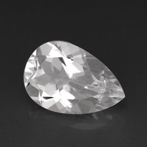 3.63캐럿 천연 화이트 토파즈, 배 모양, 12.1×8.1 mm, VVS-VS