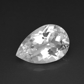 3.65캐럿 천연 화이트 토파즈, 배 모양, 12×8.1 mm, VVS-VS