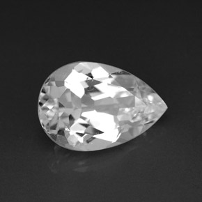 3.65캐럿 천연 화이트 토파즈, 배 모양, 12×8.1 mm, VVS-VS